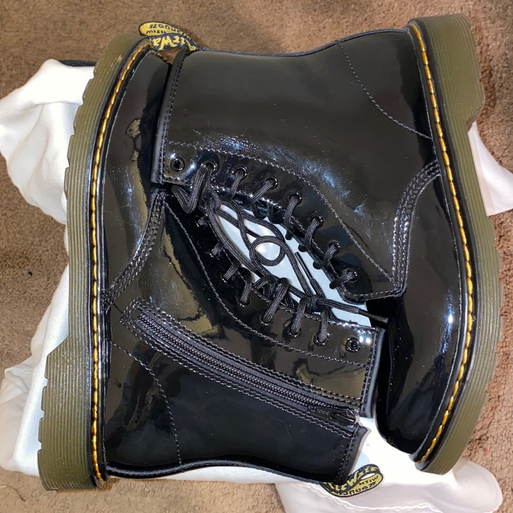 Dr. Martens Patent Black Boots